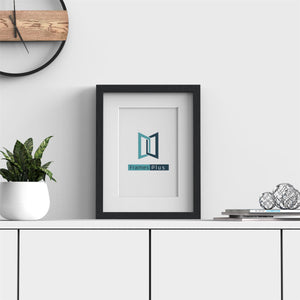 Sleek Range Black Picture Photo Poster Frame with White Mount