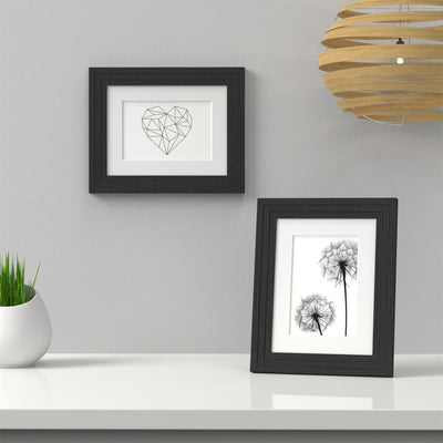 Verona Range Black Picture Photo Poster Frame with White Mount