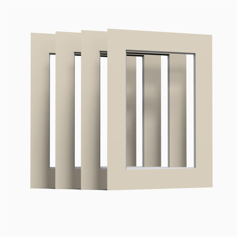 Ivory picture mounts pack of 8 displayed, perfect for enhancing picture frames and artwork presentation.