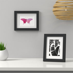 Sleek Range Black Picture Photo Poster Frame with White Mount