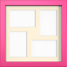 MODERN MULTI PICTURE PHOTO FRAME FOR 4 IMAGES OF 6"X4" WITH QUALITY IVORY MOUNT - Framesplus.co.uk