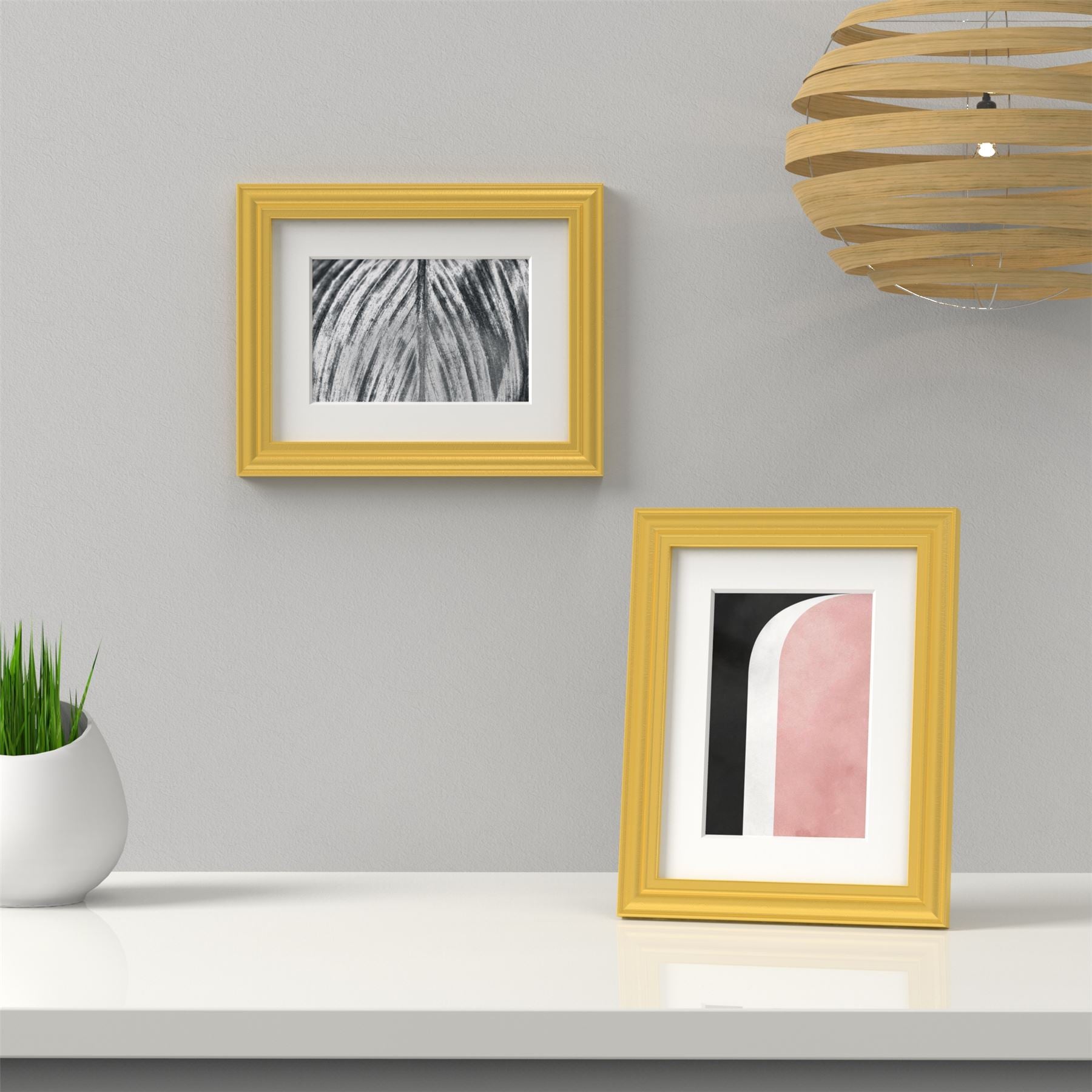 Devon Range Gold Picture Photo Poster Frame with White Mount - Framesplus.co.uk