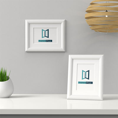 Minimo Range White Picture Photo Poster Frame with White Mount