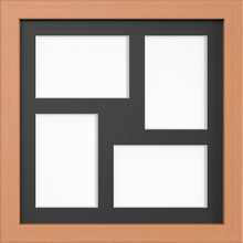 MODERN MULTI PICTURE PHOTO FRAME FOR 4 IMAGES OF 6"X4" WITH QUALITY BLACK MOUNT - Framesplus.co.uk