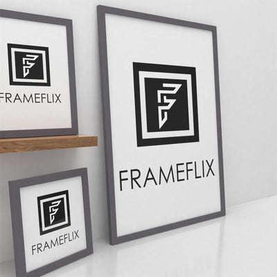 FrameFlix Dark Grey Photo Picture Poster Frames Large Square Small A1 A2 A3 A4