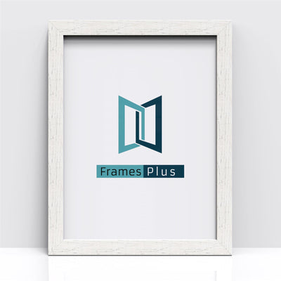 Element Range White Distressed Photo Picture Poster Frames, Large Square Small sizes, Hang or stand in Landscape or Portrait