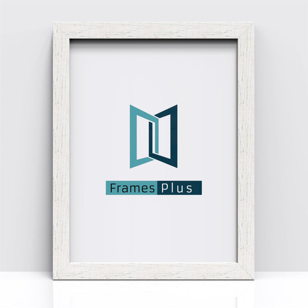 Element Range White Distressed Photo Picture Poster Frames, Large Square Small sizes, Hang or stand in Landscape or Portrait - Framesplus.co.uk