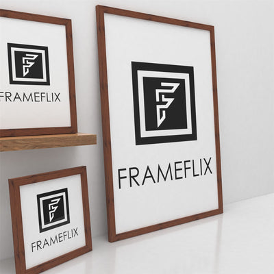 FrameFlix Dark Teak Photo Picture Poster Frames Large Square Small A1 A2 A3 A4