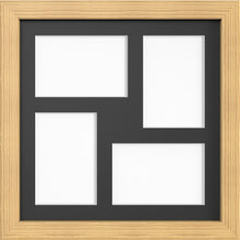 MODERN MULTI PICTURE PHOTO FRAME FOR 4 IMAGES OF 6"X4" WITH QUALITY BLACK MOUNT - Framesplus.co.uk