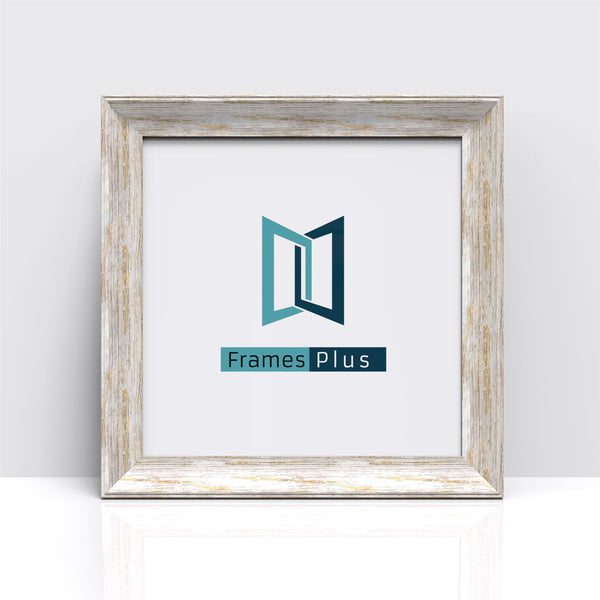 Exmouth Range White Distressed Photo Picture Poster Frames, Large Square Small sizes, Hang or stand in Landscape or Portrait - Framesplus.co.uk