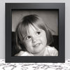 Black White Oak Photo Frame for 23 x 23 cm (9.1x9.1 Inches) Picture Photo, Stand or Hang on wall in both - Framesplus.co.uk