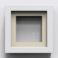 Box Range White 25mm Deep Picture Display Frame with 1" Ivory Mount, Memory Box Medals Memorabilia