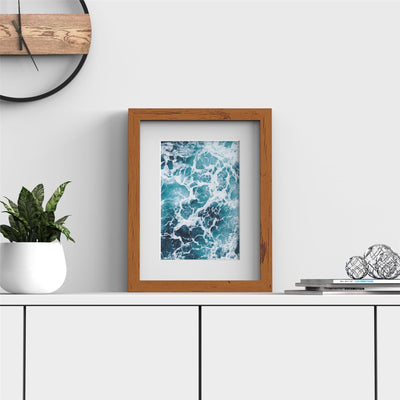 Classic Range Dark Teak Picture Photo Poster Frame with White Mount