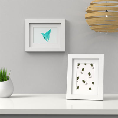 Blok Range White Picture Photo Poster Frame with White Mount