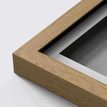 Box Range Oak 25mm Deep Picture Display Frame with 1" White Mount, Memory Box Medals Memorabilia - Framesplus.co.uk