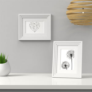 Verona Range White Picture Photo Poster Frame with White Mount