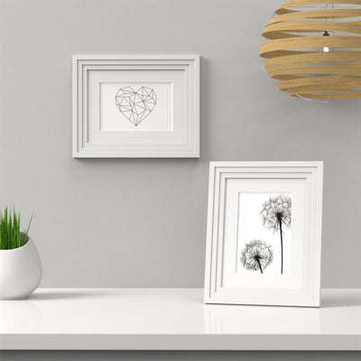 Verona Range White Picture Photo Poster Frame with White Mount