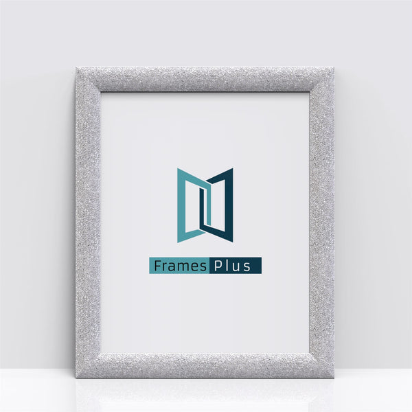 Stardust Range Silver Photo Picture Poster Frames, Large Square Small sizes, Hang or stand in Landscape or Portrait - Framesplus.co.uk