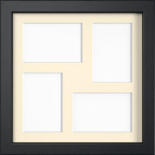MODERN MULTI PICTURE PHOTO FRAME FOR 4 IMAGES OF 6"X4" WITH QUALITY IVORY MOUNT - Framesplus.co.uk