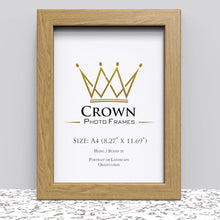 Black White Oak Photo Frame for A4 21 x 29.7 cm (8.27x11.69 Inches) Picture Photo Poster Certificate, Stand or Hang on wall - Framesplus.co.uk