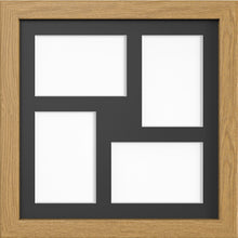 MODERN MULTI PICTURE PHOTO FRAME FOR 4 IMAGES OF 6"X4" WITH QUALITY BLACK MOUNT - Framesplus.co.uk