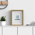 Sleek Range Oak Picture Photo Poster Frame with White Mount