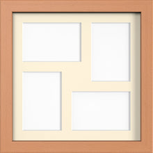 MODERN MULTI PICTURE PHOTO FRAME FOR 4 IMAGES OF 6"X4" WITH QUALITY IVORY MOUNT - Framesplus.co.uk