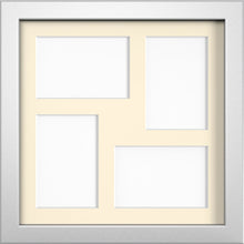 MODERN MULTI PICTURE PHOTO FRAME FOR 4 IMAGES OF 6"X4" WITH QUALITY IVORY MOUNT - Framesplus.co.uk