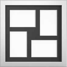 MODERN MULTI PICTURE PHOTO FRAME FOR 4 IMAGES OF 6"X4" WITH QUALITY BLACK MOUNT - Framesplus.co.uk