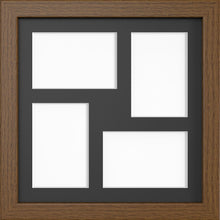 MODERN MULTI PICTURE PHOTO FRAME FOR 4 IMAGES OF 6"X4" WITH QUALITY BLACK MOUNT - Framesplus.co.uk