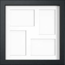 MODERN MULTI PICTURE PHOTO FRAME FOR 4 IMAGES OF 6"X4" WITH QUALITY WHITE MOUNT - Framesplus.co.uk