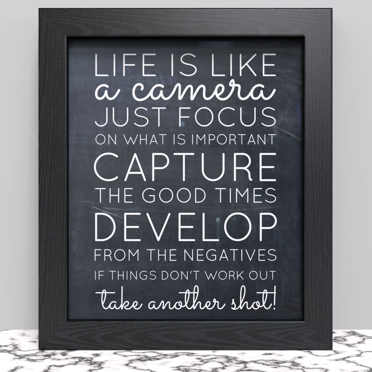 Black White Oak Photo Frame for 12x10 Inches (30.5 x 25.4 cm) Picture Photo Certificate, Stand or Hang on wall - Framesplus.co.uk
