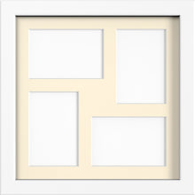 MODERN MULTI PICTURE PHOTO FRAME FOR 4 IMAGES OF 6"X4" WITH QUALITY IVORY MOUNT - Framesplus.co.uk